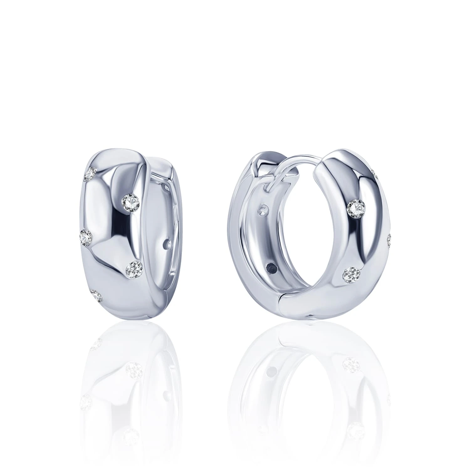 Серьги кольца серебро 925 серебряные круглые конго MIESTILO