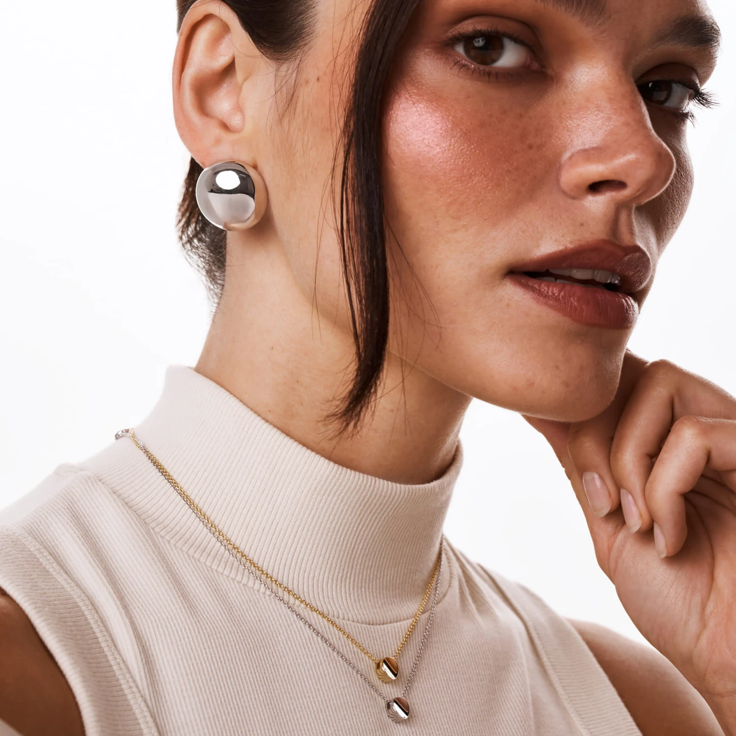 Круглые серьги PENELOPE из серебра