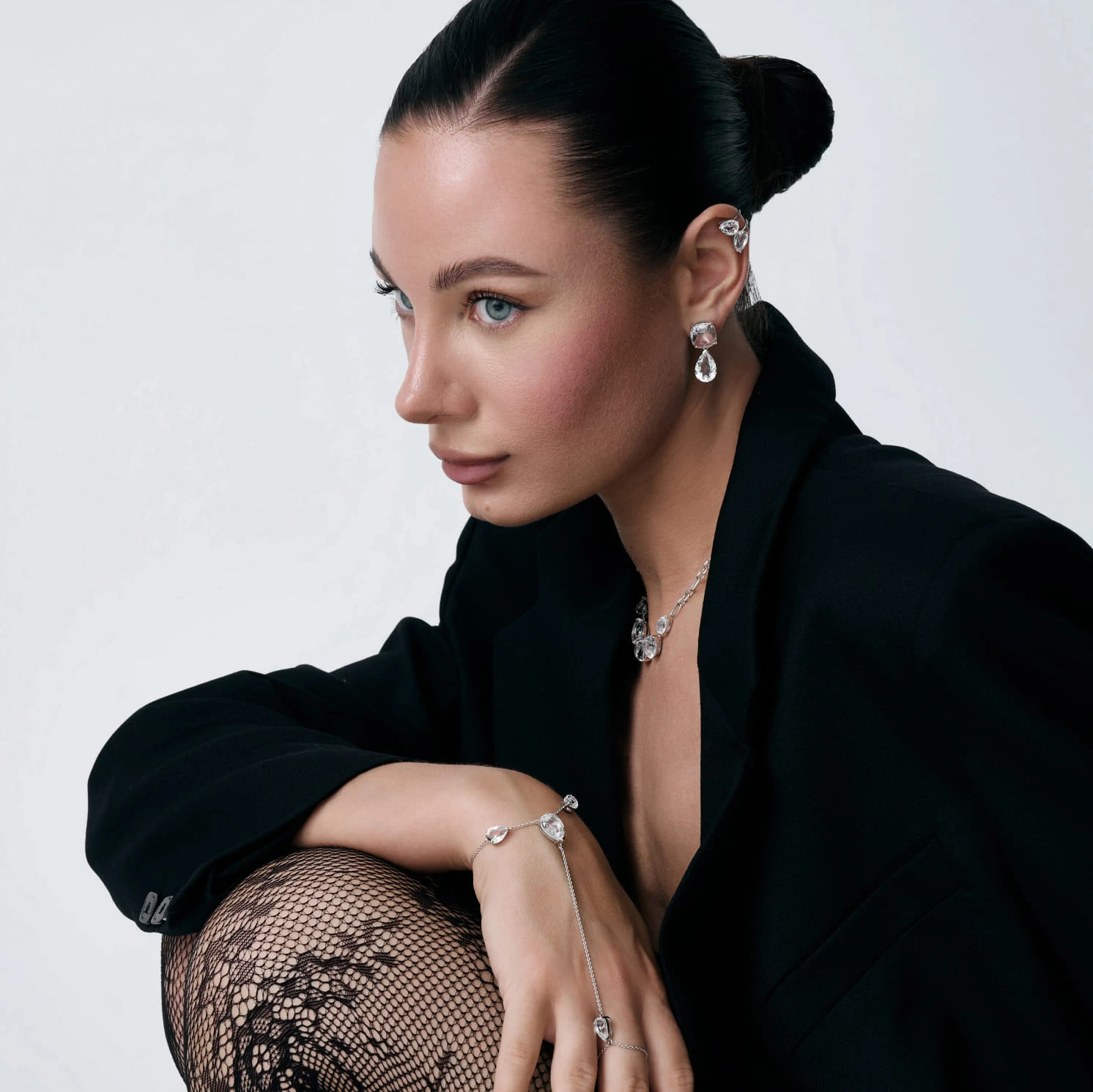 Слейв-браслет из серебра PRECIOUS