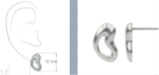 Серебряные серьги в виде сердец