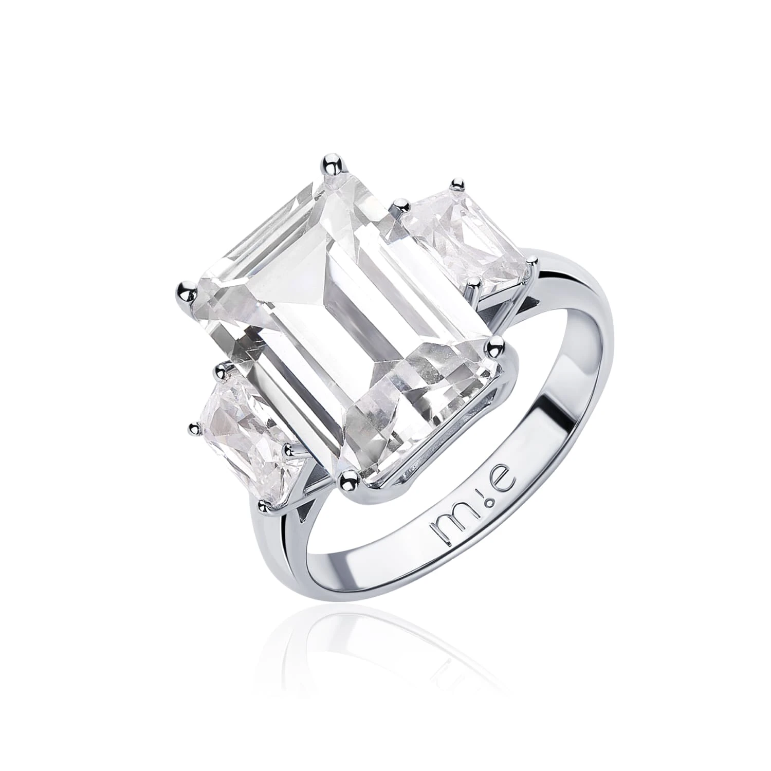 Серебряное крупное кольцо ГРАЦИЯ с фианитами