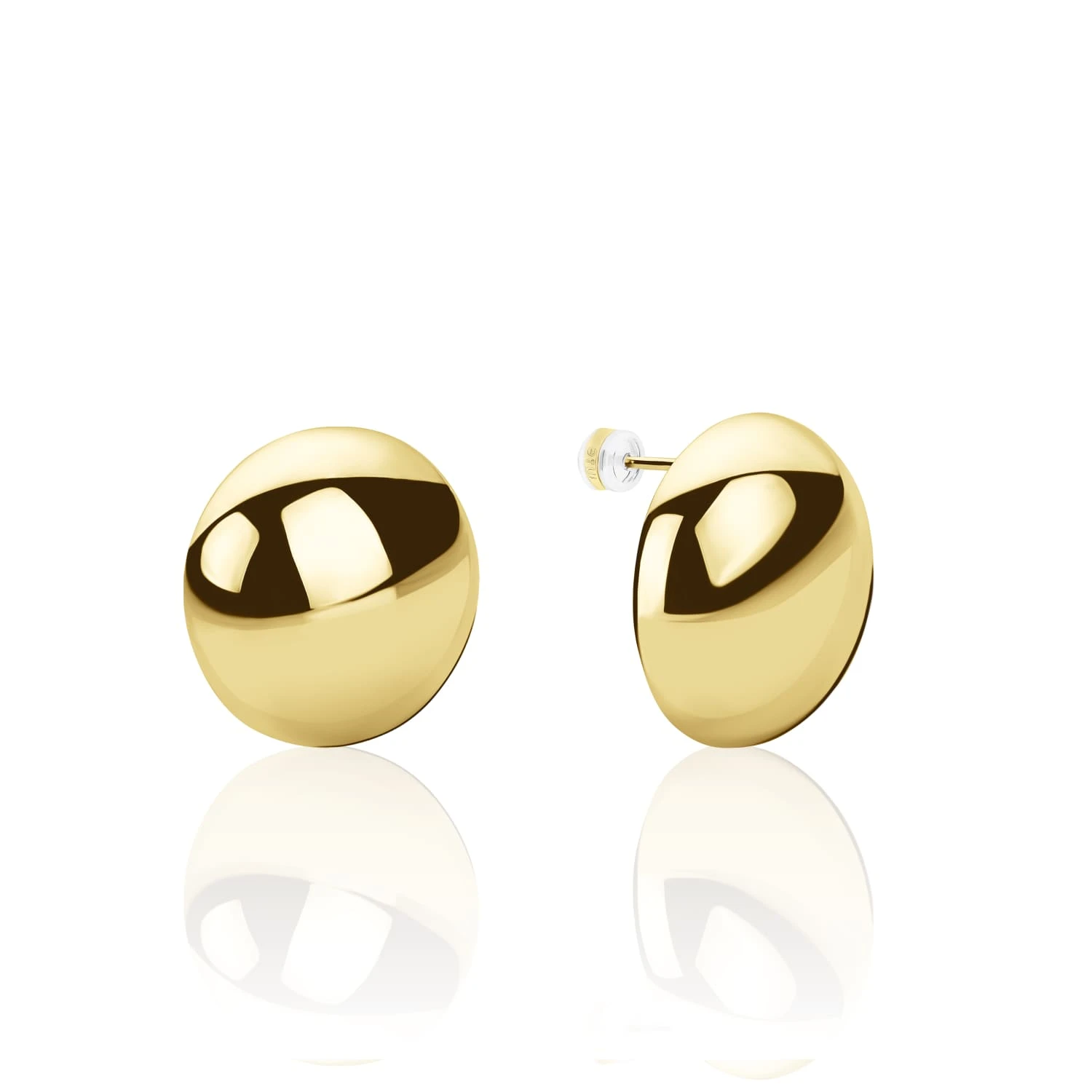 Круглые серьги PENELOPE из серебра в покрытии желтое золото