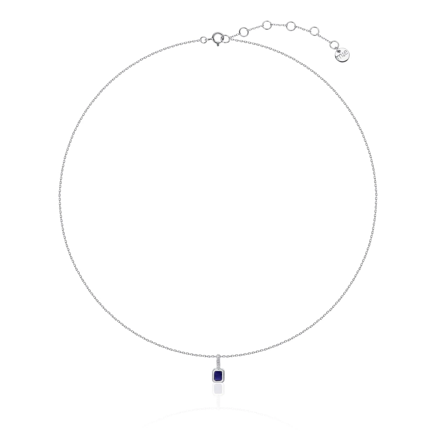 Серебряное колье с лазуритом