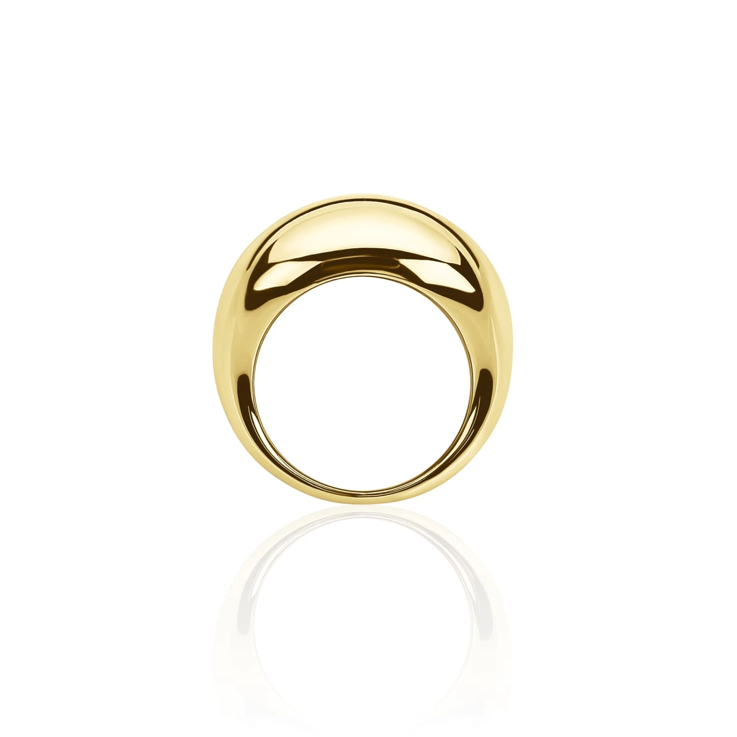 Объемное кольцо PENELOPE из серебра в покрытии желтое золото