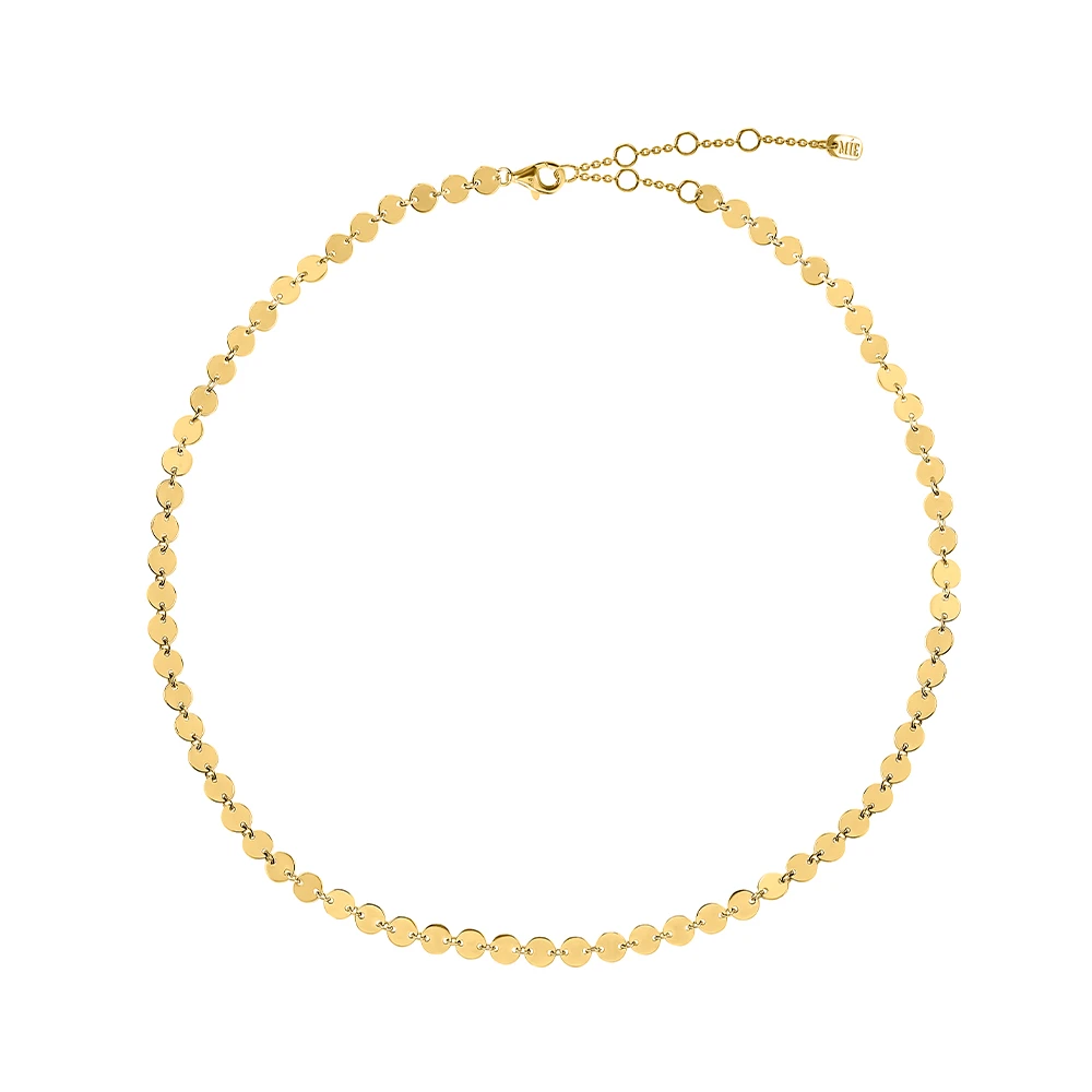 Позолоченное колье-чокер из серебра с монетками