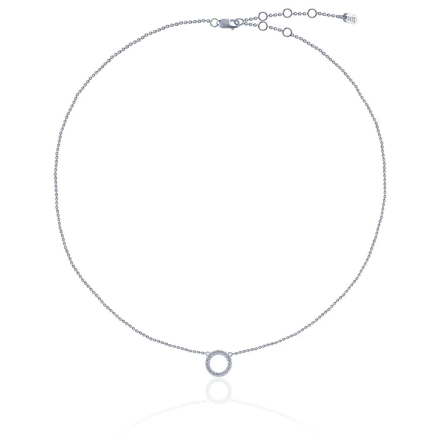 Серебряная подвеска в виде кольца с фианитами MIESTILO 