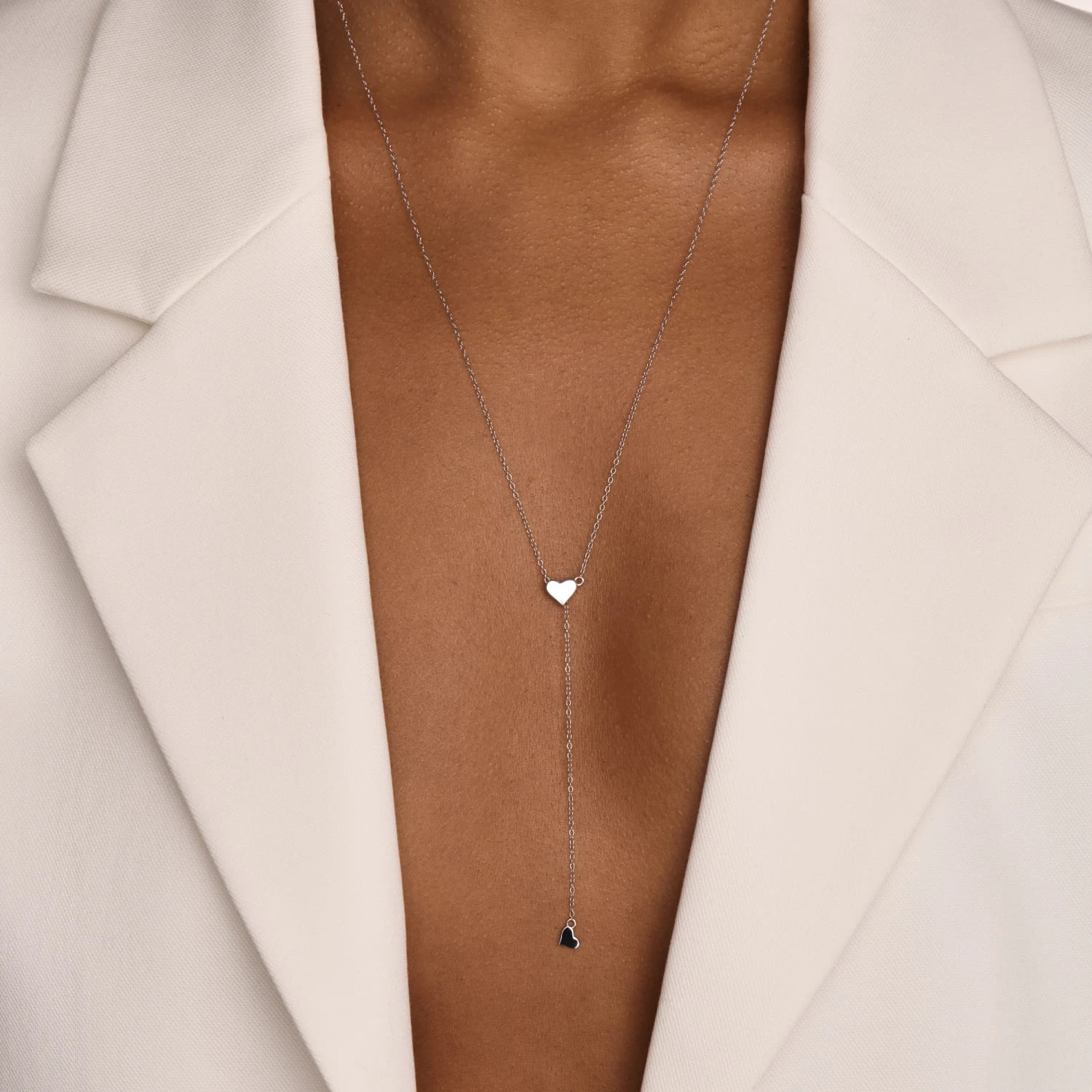 Колье-галстук из серебра MIESTILO 