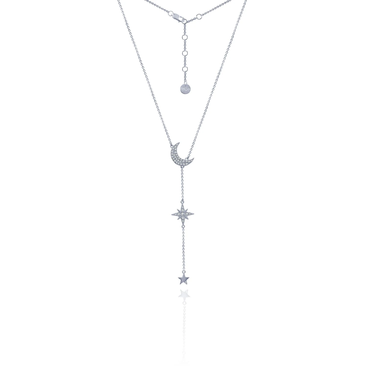 Серебряное колье со звездами и фианитами MIESTILO