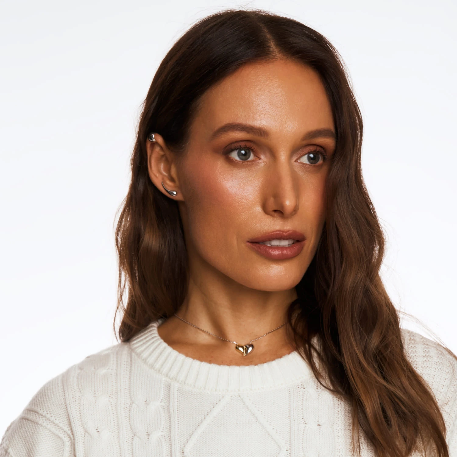 Серебряные серьги-клаймберы