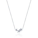 Серебряная подвеска с фианитами в форме веточки MIESTILO 