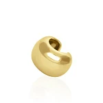 Широкий объемный кафф из серебра в покрытии желтое золото