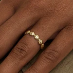 Серебряное кольцо в покрытии желтое золото MIESTILO