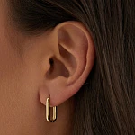 Базовые позолоченные серьги из серебра