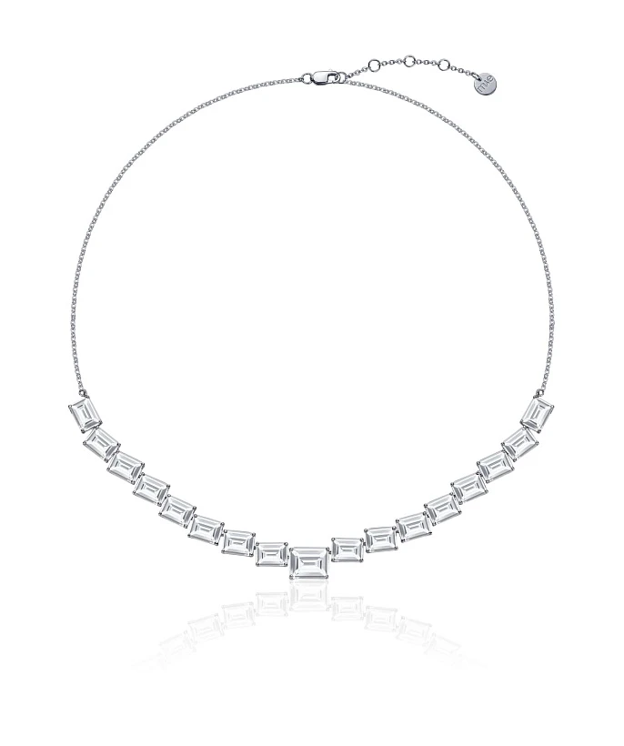 Серебряное колье A LA RUSSE с фианитами
