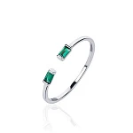 Серебряное кольцо серебро с фианитами регулируемое MIESTILO
