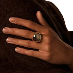 Объемное кольцо PENELOPE из серебра в покрытии желтое золото