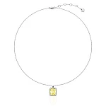 Серебряное колье с подвеской с желтым фианитом