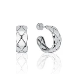 Фактурные серьги из серебра