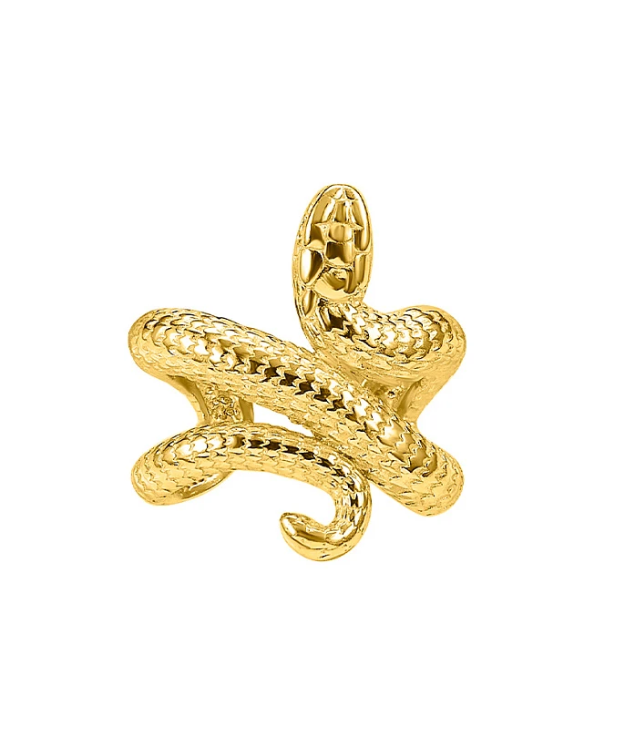 Позолоченный кафф змея из серебра