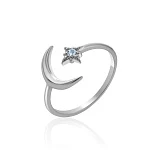 Серебряное кольцо регулируемое MIESTILO