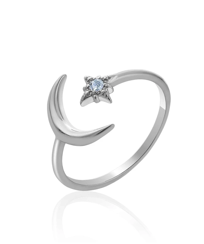 Серебряное кольцо регулируемое MIESTILO