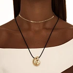 Позолоченное колье-чокер из серебра с монетками