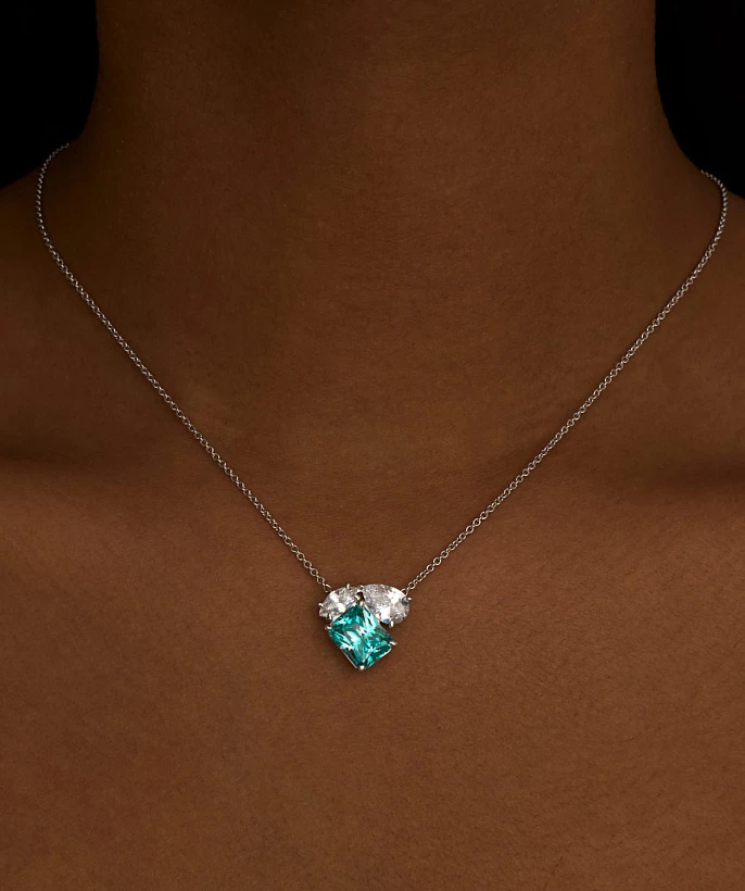 Серебряное колье FREEDOM с фианитами