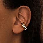 Серебряный перекрестный кафф биколор