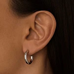 Классические серьги-кольца из серебра MIESTILO 