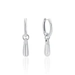 Серьги с подвеской из серебра