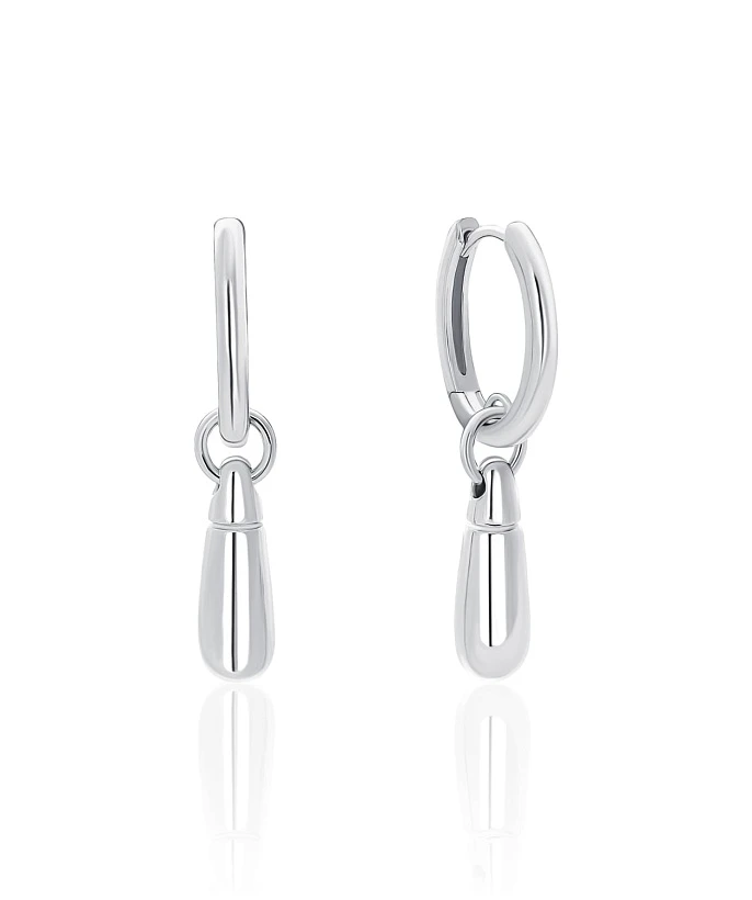 Серьги с подвеской из серебра