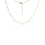 Позолоченное колье из серебра с натуральным жемчугом