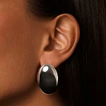 Овальные серьги PENELOPE из серебра