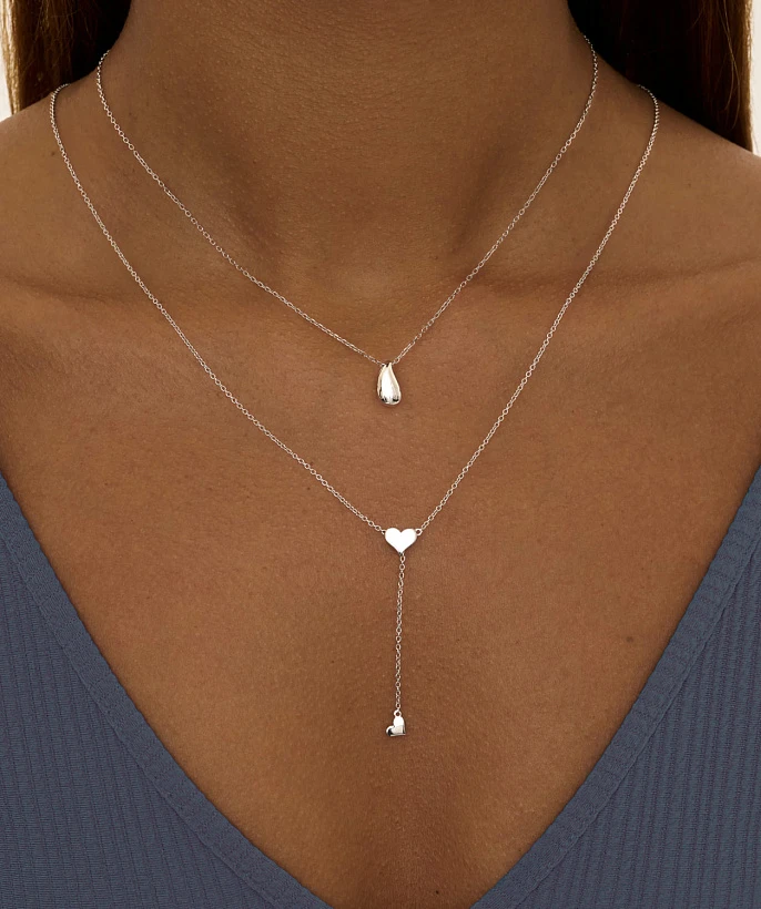 Колье-галстук из серебра MIESTILO 