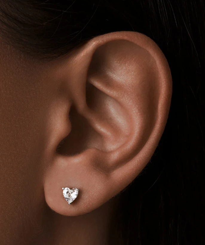 Серебряные серьги-гвоздики Софи с фианитами 5 мм