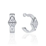 Серьги из серебра с фианитами VENUS