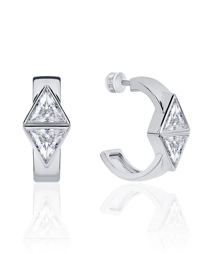 Серьги из серебра с фианитами VENUS