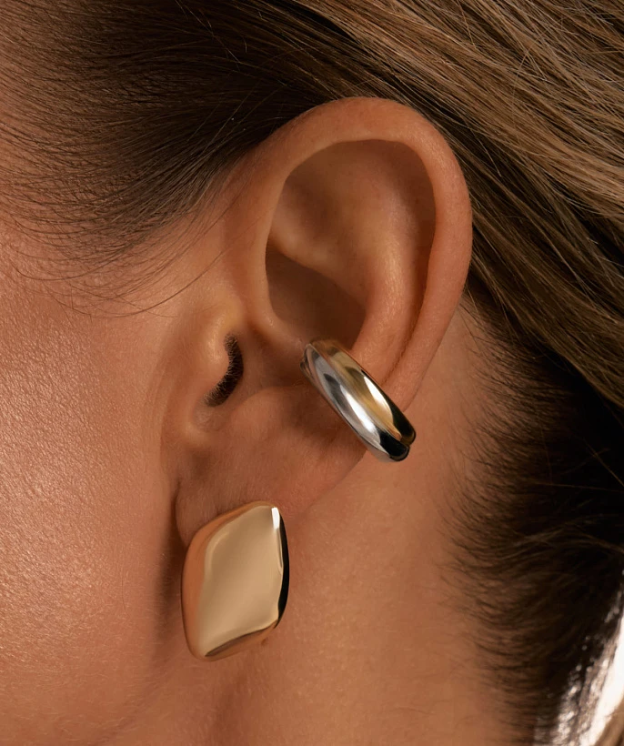 Серебряный кафф биколор