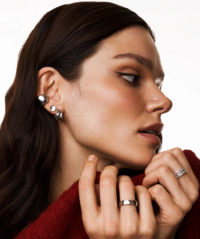 Серебряное кольцо HARMONY с фианитами в огранке Багет