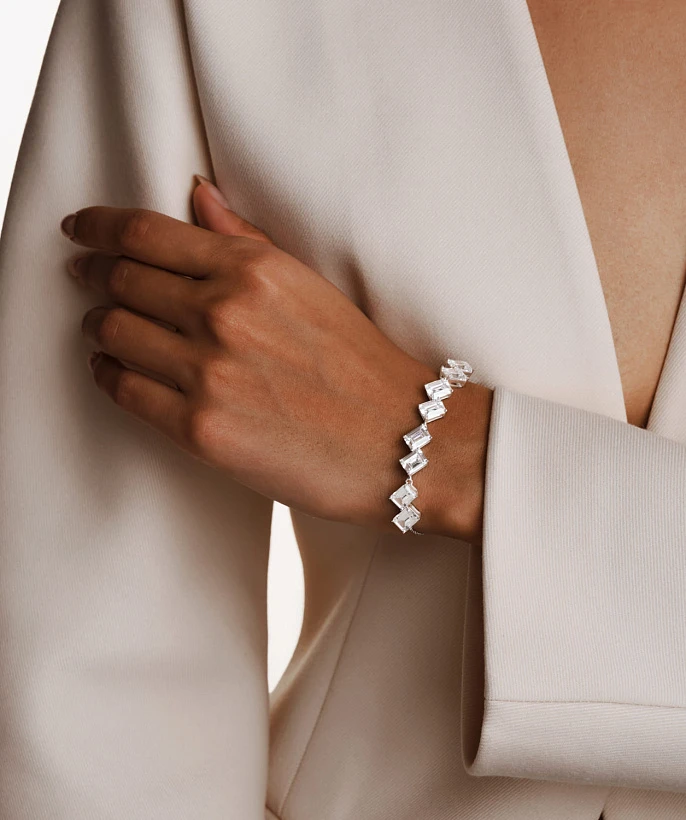 Серебряный браслет A LA RUSSE с фианитами