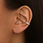 Серьга кафф серебро 925 моносерьга серебряная одиночная MIESTILO