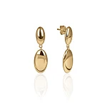 Позолоченные серьги-подвесы из серебра MIESTILO 