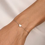 Нежный браслет с серебряным сердечком MIESTILO