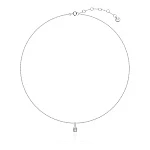 Серебряное колье с белым топазом