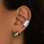 Широкий кафф из серебра c фианитами