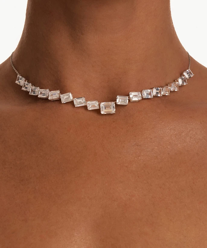 Серебряное колье ГРАЦИЯ с фианитами