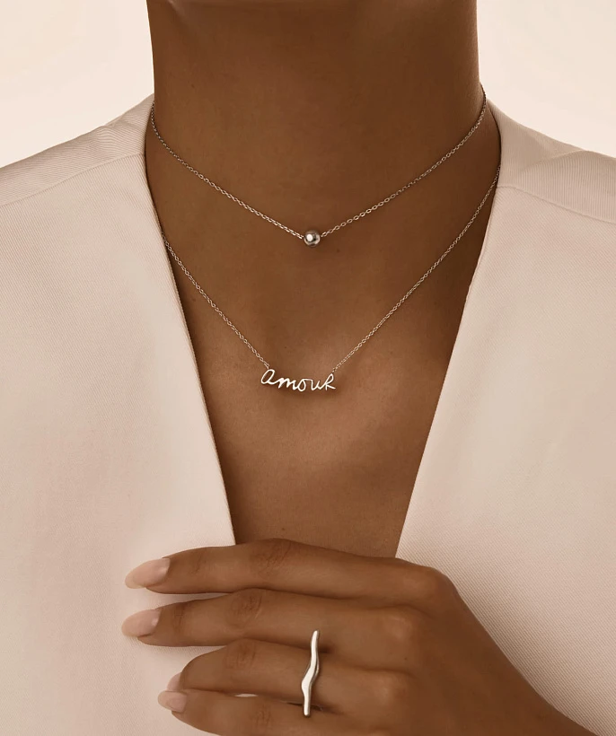 Серебряное колье AMOUR MIESTILO