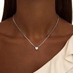 Серебряное колье с фианитом Angel