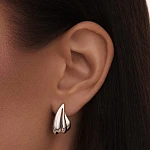 Серьги-пуссеты с U-образным изгибом из серебра MIESTILO 