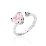Серебряное разомкнутое кольцо SWEETHEART